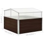 Braunes Gewächshaus aus verzinktem Stahl 100x100x85 cm von vidaXL, Töpfe und Pflanzgefäße - Ref: Foro24-45711, Preis: 87,36 €...