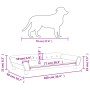 Dunkelgraues Hundebett aus Samt, 100 x 50 x 21 cm von vidaXL, Betten für Hunde - Ref: Foro24-172007, Preis: 114,12 €, Rabatt: %