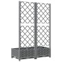 Jardinera con enrejado PP gris claro 80x40x121,5 cm
