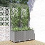 Jardinera con enrejado PP gris claro 80x40x136 cm