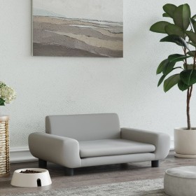 Light gray velvet dog bed 70x45x33 cm by vidaXL, Beds for dogs - Ref: Foro24-171989, Price: 75,69 €, Discount: %