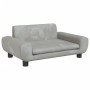 Hundebett aus hellgrauem Samt 70x45x33 cm von vidaXL, Betten für Hunde - Ref: Foro24-171989, Preis: 75,69 €, Rabatt: %