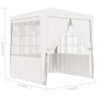 Professionelles Partyzelt mit weißen Wänden 90 g/m² 2x2 m von vidaXL, Zelte und Pavillons - Ref: Foro24-48516, Preis: 70,40 €...