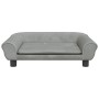 Hellgraues Hundebett aus Samt, 70 x 48 x 22 cm von vidaXL, Betten für Hunde - Ref: Foro24-172013, Preis: 81,45 €, Rabatt: %