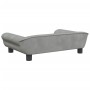Hellgraues Hundebett aus Samt, 70 x 48 x 22 cm von vidaXL, Betten für Hunde - Ref: Foro24-172013, Preis: 81,45 €, Rabatt: %