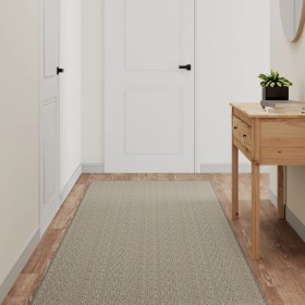 Alfombra de pasillo con aspecto de sisal plateada 80x250 cm