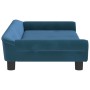Hundebett aus blauem Samt, 100 x 50 x 21 cm von vidaXL, Betten für Hunde - Ref: Foro24-172005, Preis: 104,53 €, Rabatt: %