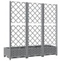Jardinera con enrejado PP gris claro 120x40x121,5 cm