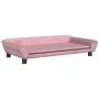 Hundebett aus rosa Samt, 100 x 50 x 21 cm von vidaXL, Betten für Hunde - Ref: Foro24-172008, Preis: 102,98 €, Rabatt: %