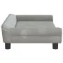 Cama para perros de terciopelo gris claro 100x50x21 cm de vidaXL, Camas para perros - Ref: Foro24-172006, Precio: 103,46 €, D...