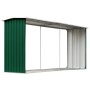 Casetilla para leña acero galvanizado verde 30x92x153 cm