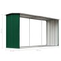Casetilla para leña acero galvanizado verde 30x92x153 cm