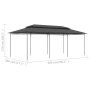 Cenador gris antracita 600x298x270 cm de vidaXL, Carpas y cenadores - Ref: Foro24-47965, Precio: 232,03 €, Descuento: %