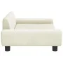 Cremefarbenes Hundebett aus Samt, 100 x 54 x 33 cm von vidaXL, Betten für Hunde - Ref: Foro24-171987, Preis: 104,46 €, Rabatt: %