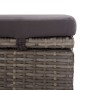 Sonnenliege mit Markise und Kissen synthetisches Rattangrau von vidaXL, Liegen - Ref: Foro24-46248, Preis: 189,30 €, Rabatt: %