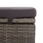 Sun lounger with canopy and gray synthetic rattan cushion by vidaXL, Loungers - Ref: Foro24-46248, Price: 229,83 €, Discount: %