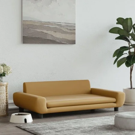 Brown velvet dog bed 100x54x33 cm by vidaXL, Beds for dogs - Ref: Foro24-171986, Price: 104,27 €, Discount: %
