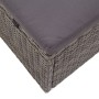 Sonnenliege mit Markise und Kissen synthetisches Rattangrau von vidaXL, Liegen - Ref: Foro24-46248, Preis: 189,30 €, Rabatt: %