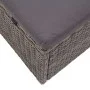 Sun lounger with canopy and gray synthetic rattan cushion by vidaXL, Loungers - Ref: Foro24-46248, Price: 229,83 €, Discount: %