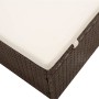 Sonnenliege mit Baldachin und braunem synthetischem Rattankissen von vidaXL, Liegen - Ref: Foro24-46247, Preis: 171,44 €, Rab...
