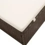 Sonnenliege mit Baldachin und braunem synthetischem Rattankissen von vidaXL, Liegen - Ref: Foro24-46247, Preis: 157,43 €, Rab...