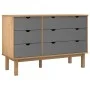 OTTA solid pine wood chest of drawers in brown and grey, 111x43x73.5 cm by vidaXL, Drawers - Ref: Foro24-348586, Price: 170,1...