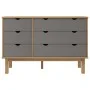OTTA solid pine wood chest of drawers in brown and grey, 111x43x73.5 cm by vidaXL, Drawers - Ref: Foro24-348586, Price: 170,1...