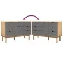 OTTA Kommode aus massivem Kiefernholz braun und grau 111x43x73,5 cm von vidaXL, Schubladen - Ref: Foro24-348586, Preis: 173,1...