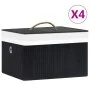 Bamboo storage boxes 4 units black by vidaXL, Storage baskets - Ref: Foro24-320769, Price: 45,36 €, Discount: %
