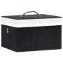 Bamboo storage boxes 4 units black by vidaXL, Storage baskets - Ref: Foro24-320769, Price: 45,36 €, Discount: %