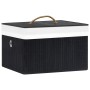Cajas de almacenamiento de bambú 4 unidades negro de vidaXL, Cestas para almacenaje - Ref: Foro24-320769, Precio: 46,21 €, De...