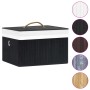 Cajas de almacenamiento de bambú 4 unidades negro de vidaXL, Cestas para almacenaje - Ref: Foro24-320769, Precio: 46,21 €, De...