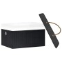 Cajas de almacenamiento de bambú 4 unidades negro de vidaXL, Cestas para almacenaje - Ref: Foro24-320769, Precio: 46,21 €, De...