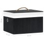 Cajas de almacenamiento de bambú 4 unidades negro de vidaXL, Cestas para almacenaje - Ref: Foro24-320769, Precio: 46,21 €, De...