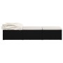 Sonnenliege mit Verdeck und cremefarbenem synthetischem Rattankissen von vidaXL, Liegen - Ref: Foro24-46246, Preis: 167,62 €,...