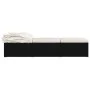 Tumbona con capota y cojín ratán sintético crema de vidaXL, Tumbonas - Ref: Foro24-46246, Precio: 159,51 €, Descuento: %