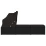 Sun lounger with black synthetic rattan canopy and cushion by vidaXL, Loungers - Ref: Foro24-46249, Price: 153,02 €, Discount: %
