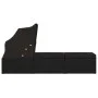 Sun lounger with black synthetic rattan canopy and cushion by vidaXL, Loungers - Ref: Foro24-46249, Price: 196,75 €, Discount: %
