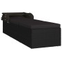 Sun lounger with black synthetic rattan canopy and cushion by vidaXL, Loungers - Ref: Foro24-46249, Price: 153,02 €, Discount: %