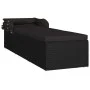 Sun lounger with black synthetic rattan canopy and cushion by vidaXL, Loungers - Ref: Foro24-46249, Price: 196,75 €, Discount: %