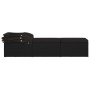 Sun lounger with black synthetic rattan canopy and cushion by vidaXL, Loungers - Ref: Foro24-46249, Price: 153,02 €, Discount: %