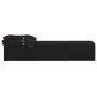 Sun lounger with black synthetic rattan canopy and cushion by vidaXL, Loungers - Ref: Foro24-46249, Price: 196,75 €, Discount: %