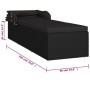 Sonnenliege mit schwarzem synthetischem Rattan-Baldachin und Kissen von vidaXL, Liegen - Ref: Foro24-46249, Preis: 152,94 €, ...