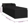 Sun lounger with black synthetic rattan canopy and cushion by vidaXL, Loungers - Ref: Foro24-46249, Price: 196,75 €, Discount: %