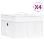 Cajas de almacenamiento de bambú 4 unidades blanco de vidaXL, Cestas para almacenaje - Ref: Foro24-320766, Precio: 51,63 €, D...