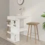 Bartisch Ablageregal Sperrholz weiß 100x50x101,5cm von vidaXL, Küchen- und Esstische - Ref: Foro24-809449, Preis: 97,28 €, Ra...