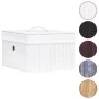 Cajas de almacenamiento de bambú 4 unidades blanco de vidaXL, Cestas para almacenaje - Ref: Foro24-320766, Precio: 51,63 €, D...