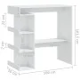 Bartisch Ablageregal Sperrholz weiß 100x50x101,5cm von vidaXL, Küchen- und Esstische - Ref: Foro24-809449, Preis: 97,28 €, Ra...
