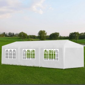 Weißes Partyzelt 3x9 m von vidaXL, Zelte und Pavillons - Ref: Foro24-90338, Preis: 181,96 €, Rabatt: %
