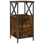 Nachttisch aus geräucherter Eiche aus Holzwerkstoff 34x35,5x70cm von vidaXL, Nachttische - Ref: Foro24-825947, Preis: 55,83 €...